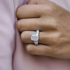 3.62 CT Cushion Cut Moissanite Solitaire Engagement Ring