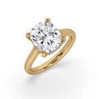 Hidden Halo Cushion Cut Diamond Ring