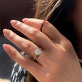 1.50 CT Cushion Cut Pave Moissanite Engagement Ring
