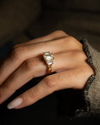 1.0 -3.0 CT Emerald ⁠Cut Lab Grown Diamond Three Stone Engagement Ring