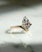 1.08-3.0 CT Marquise ⁠Cut Lab Grown Diamond Unique Engagement Ring