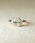 1.0-2.0 CT Oval ⁠Cut Lab Grown Diamond Three Stone Engagement Ring
