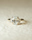 1.0-2.0 CT Oval ⁠Cut Lab Grown Diamond Three Stone Engagement Ring