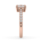 Rose Gold Lab Grown Cushion Cut Diamond Ring