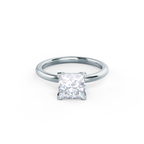 1.75 CT Princess Cut Moissanite Solitaire Engagement Ring