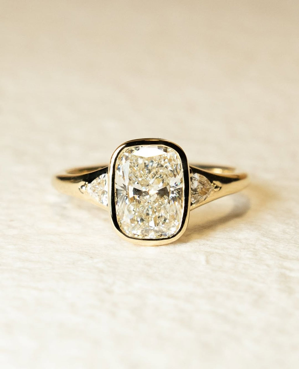 2.40 CT Cushion CZ Diamond Bezel Engagement Ring - Home Trial Ring for Max
