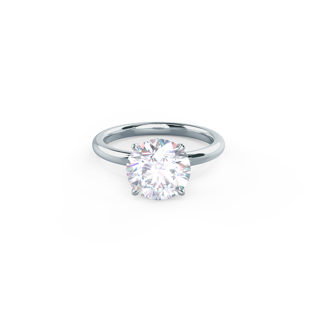 2.25 CT Round Brilliant Cut Moissanite Solitaire Engagement Ring