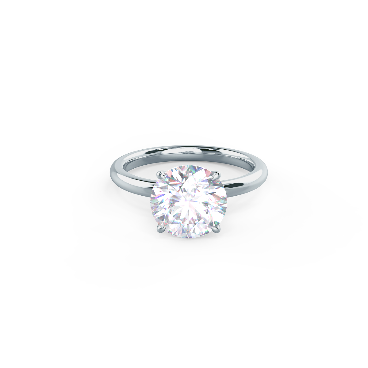 2.25 CT Round Brilliant Cut Moissanite Solitaire Engagement Ring
