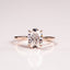 2.0 CT Oval Moissanite Solitaire Engagement Ring With Hidden Halo Setting