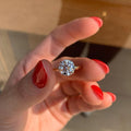 1.0 CT Round Cut Solitaire Style Moissanite Engagement Ring