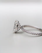2.0 CT Marquise Cut Pave Style Moissanite Engagement Ring