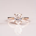 5.0 CT Oval Cut Moissanite Solitaire Engagement Ring