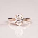 5.0 CT Oval Cut Moissanite Solitaire Engagement Ring