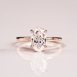 5.0 CT Oval Cut Moissanite Solitaire Engagement Ring