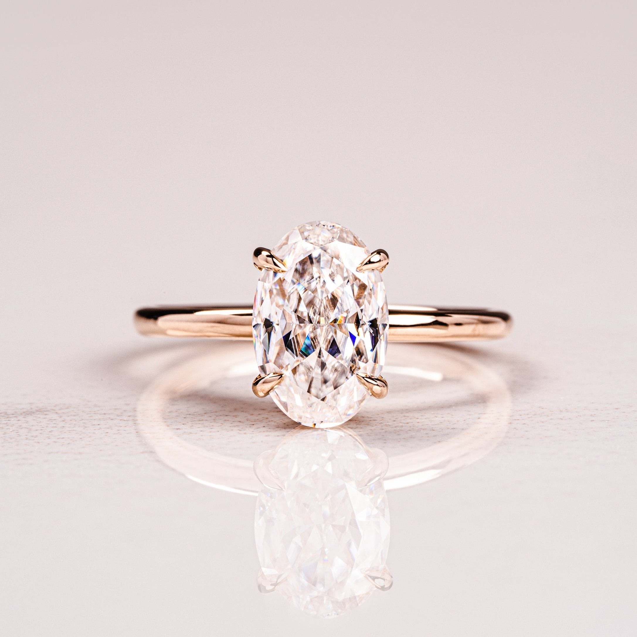 5.0 CT Oval Cut Moissanite Solitaire Engagement Ring