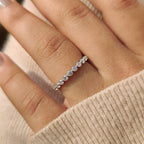 Shared Prong Eternity Round Diamond Wedding Band