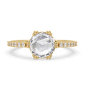 Rose Cut Diamond Ring - pave setting
