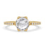 Rose Cut Diamond Ring - pave setting