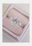 2.0 CT Oval Moissanite Three Stones Engagement Ring