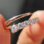 Open Moissanite Wedding Band In Round Cut Moissanite