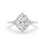 Oval Diamond Ring With Round Side Stone