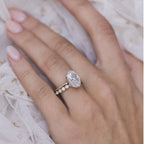 4.0 CT Oval Moissanite Soliatire Engagement Ring