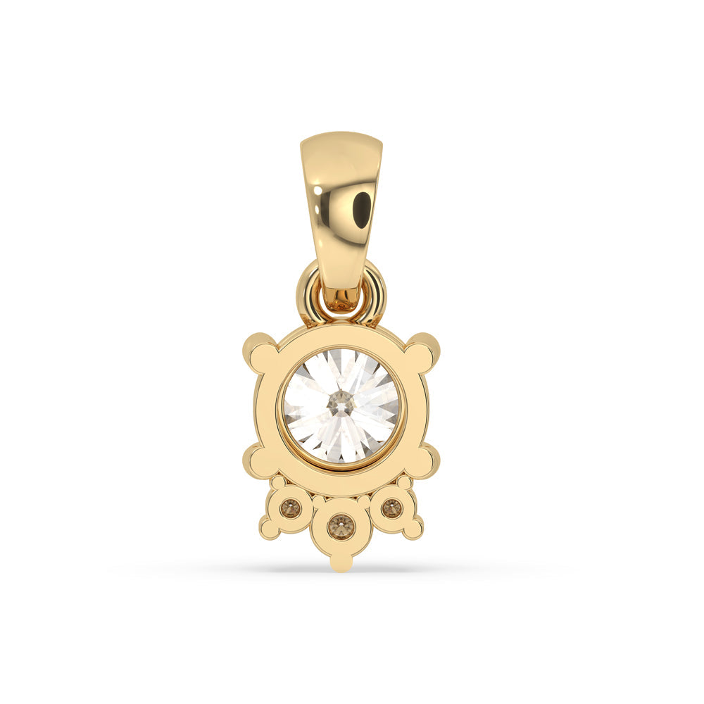Round Diamond Pendant Cluster Style – Sparkle & Shine Immagine secondaria del prodotto