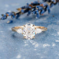 1.50 CT Oval Cut Three Stone Moissanite Engagement Ring
