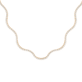 Round Cut Moissanite Diamond Tennis Necklace