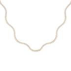 Round Cut Moissanite Diamond Tennis Necklace