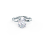 2.0 CT Oval Cut Moissanite Solitaire Setting Engagement Ring