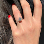 1.20 CT Round Cut Pave Style Moissanite Engagement Ring