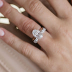 4.0 CT Elongated Oval Moissanite Solitaire Engagement Ring