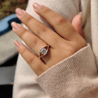 Stylish Split Shank Solitaire Diamond Engagement Ring