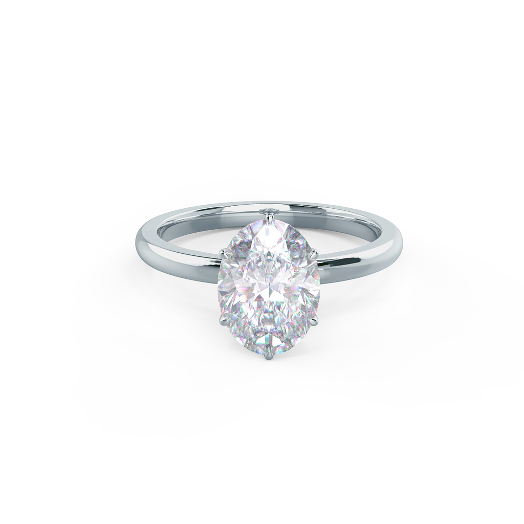 1.50 CT Oval Cut Solitaire Style Moissanite Engagement Ring