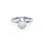 1.50 CT Oval Cut Solitaire Style Moissanite Engagement Ring