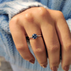 Royal Blue Ring In Simple Solitaire Style