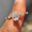 Pear Cut Diamond Ring With Distance Pave Setting