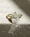 4.0 -6.0 CT Elongated Cushion Cut Lab Grown Diamond Split Shank Engagement Ring