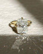 4.0 -6.0 CT Elongated Cushion Cut Lab Grown Diamond Split Shank Engagement Ring