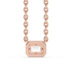 Emerald Cut Diamond Pendant – Halo Style