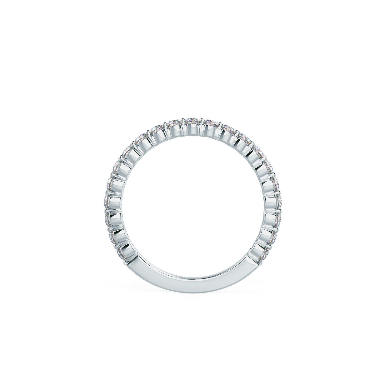 1.0 TCW Round Brilliant Cut 3/4 Eternity Moissanite Wedding Band