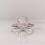 2.0 CT Oval Moissanite Hidden Halo Pave Setting Engagement Ring
