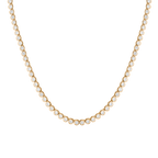 Round Cut Moissanite Diamond Bezel Tennis Necklace
