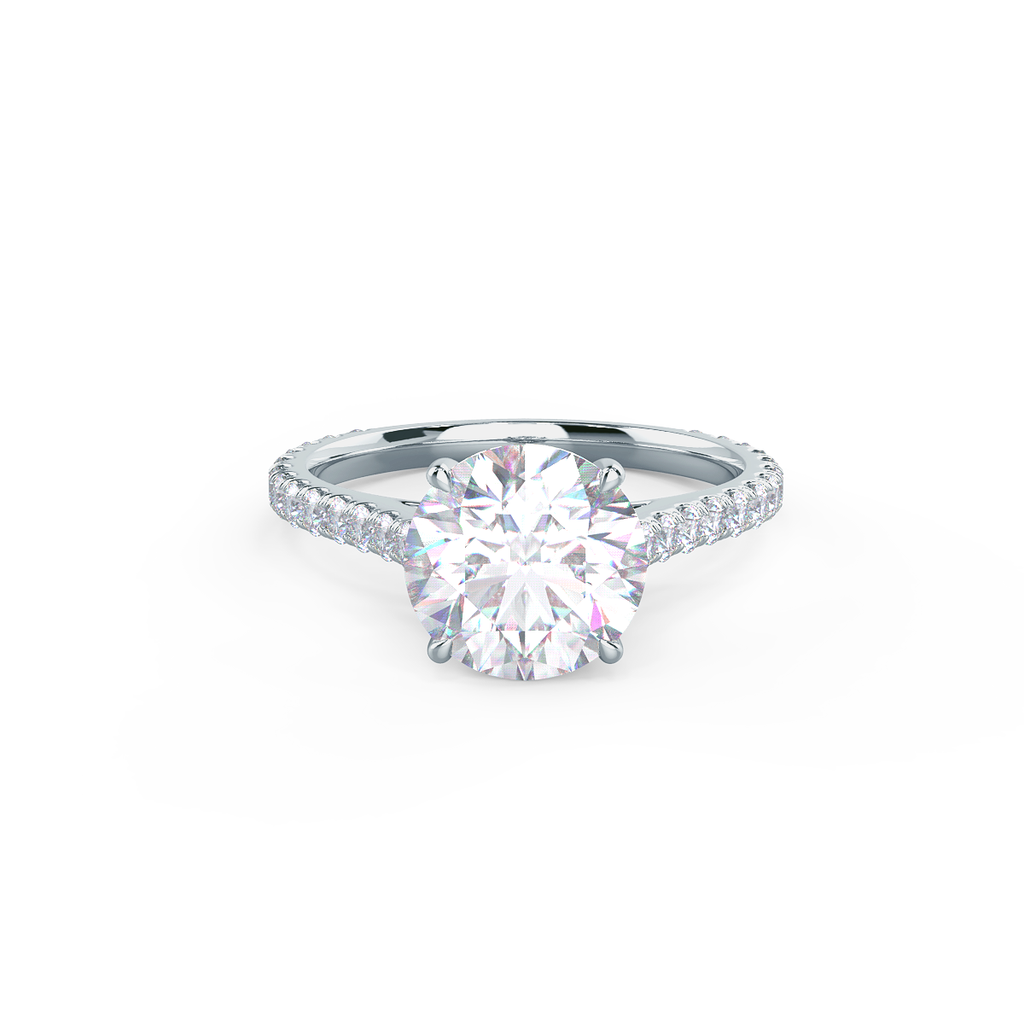 2.0CT Round Moissanite Solitaire Engagement Ring