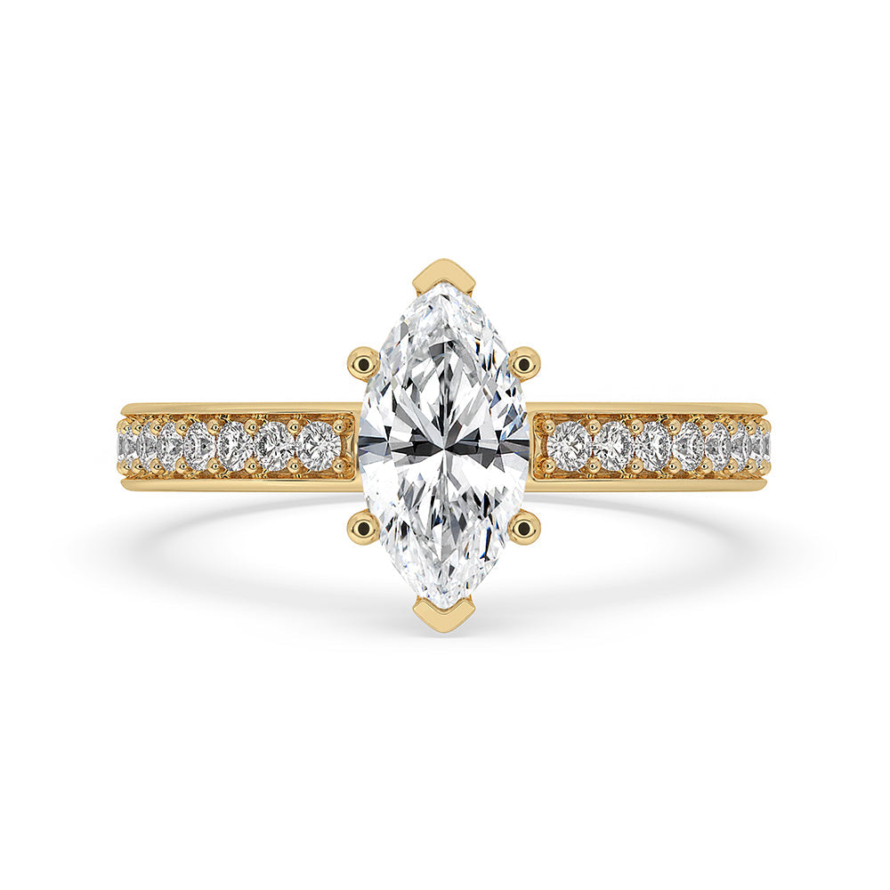 Hidden Halo Marquise Diamond Ring Main image