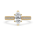 Hidden Halo Marquise Diamond Ring