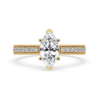 Hidden Halo Marquise Diamond Ring