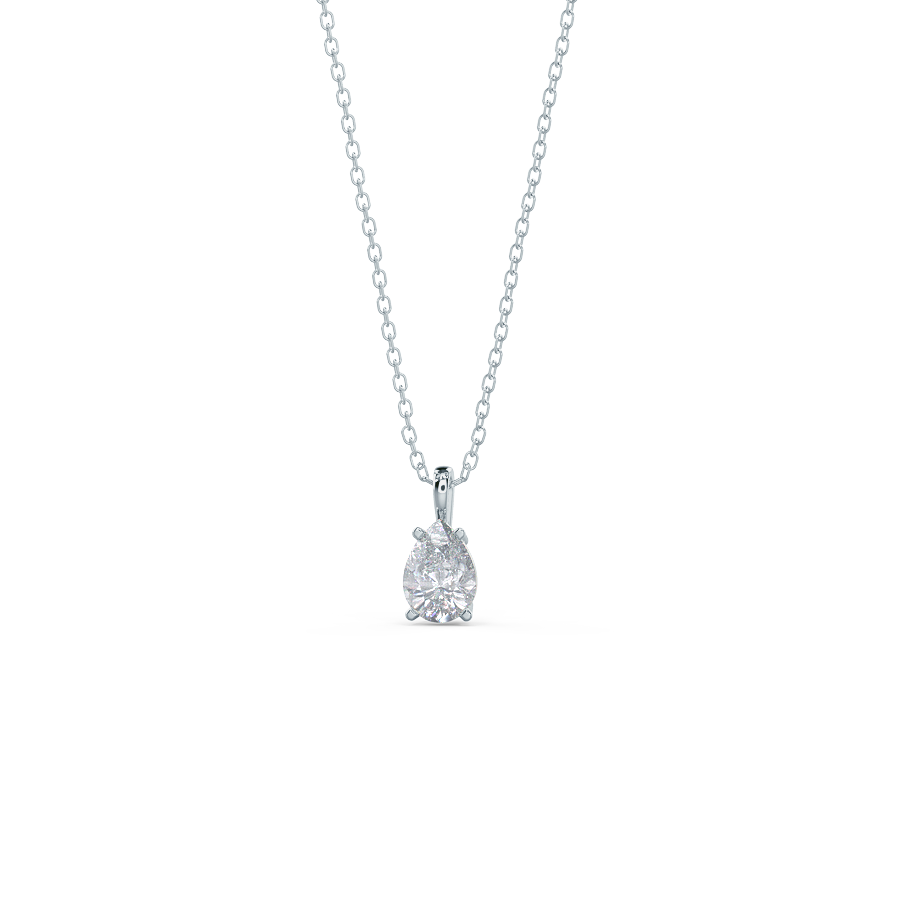 0.50 CT-1.0 CT Pear Cut Moissanite Solitaire Layering Necklace