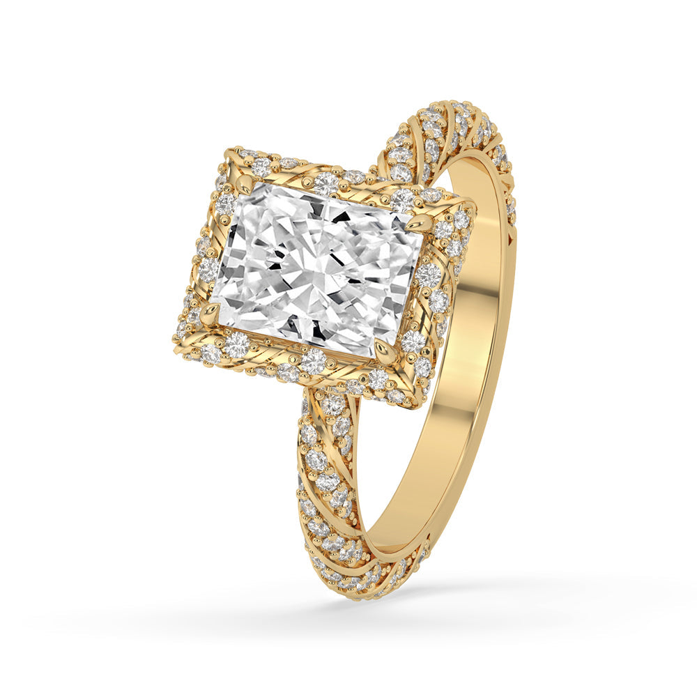 Twisted Engagement Ring in Classic Yellow Gold Zweitbild